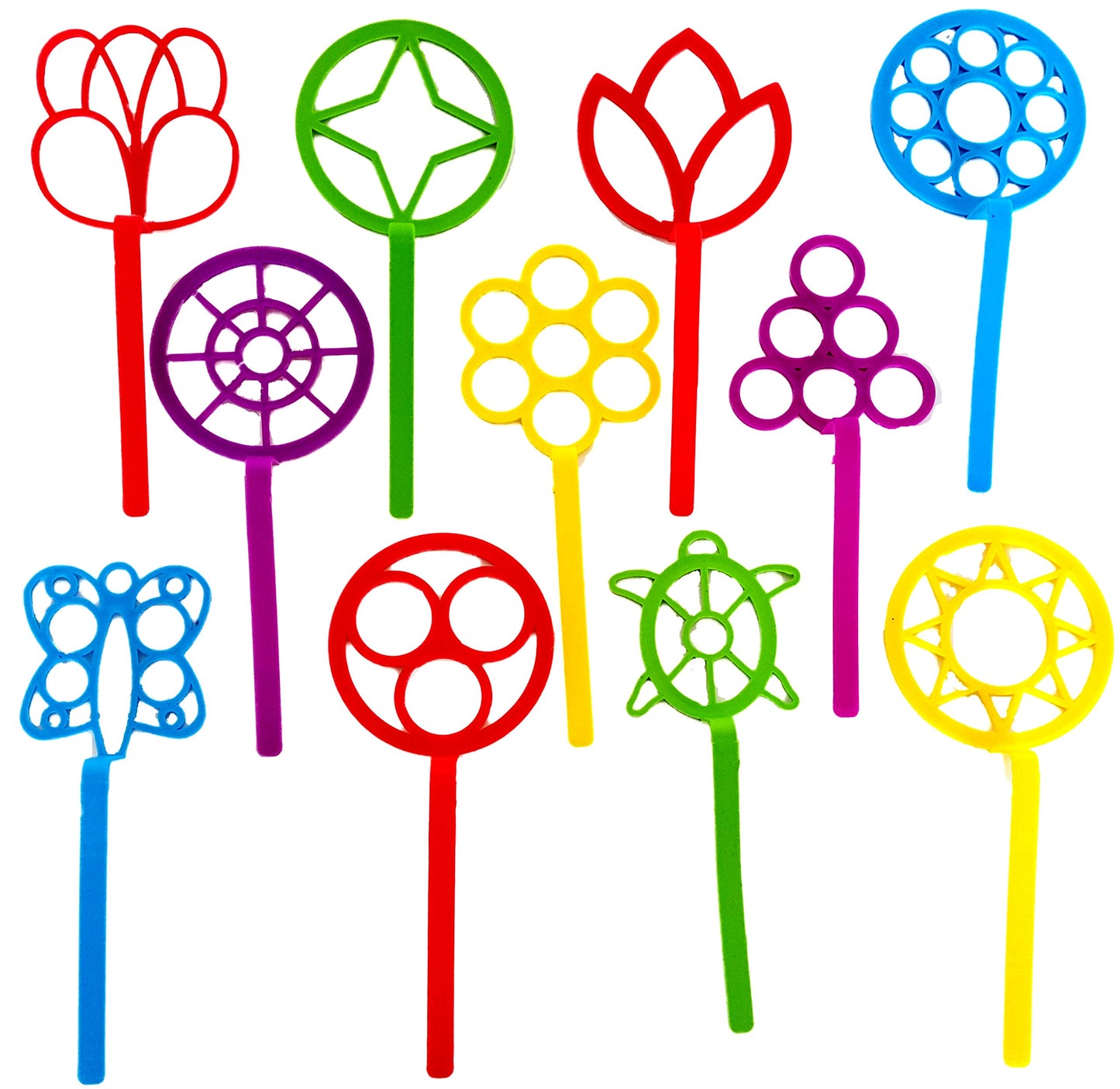 Bubble Wands, Large Bubble Wand Assortment, 8' Inches (1 Set)