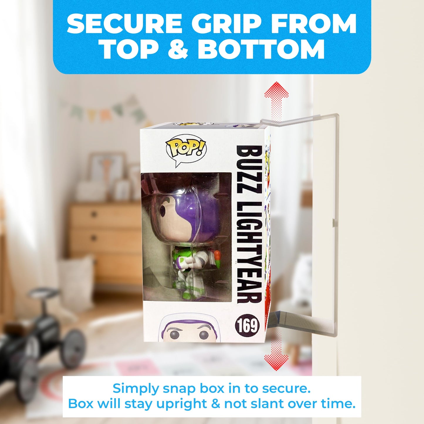 12-Pack Acrylic Shelves Wall Mount Compatible With Pop Figure Display In Box - No Drill Acrylic Floating Shelves Wall Display -
