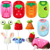 Clysee 10 Pcs Guinea Pig Clothes, 5 Guinea Pig Costume Outfit, 5 Mini Hat with Adjustable Strap Small Animal Warm Vest Sweater C
