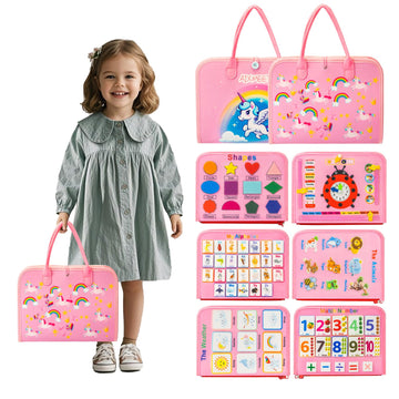 Aixmeet Toddler Montessori Toys, Sensory Busy Book, Busy Board For Toddlers 1234 Years Old, Preschool Learning Activities With L