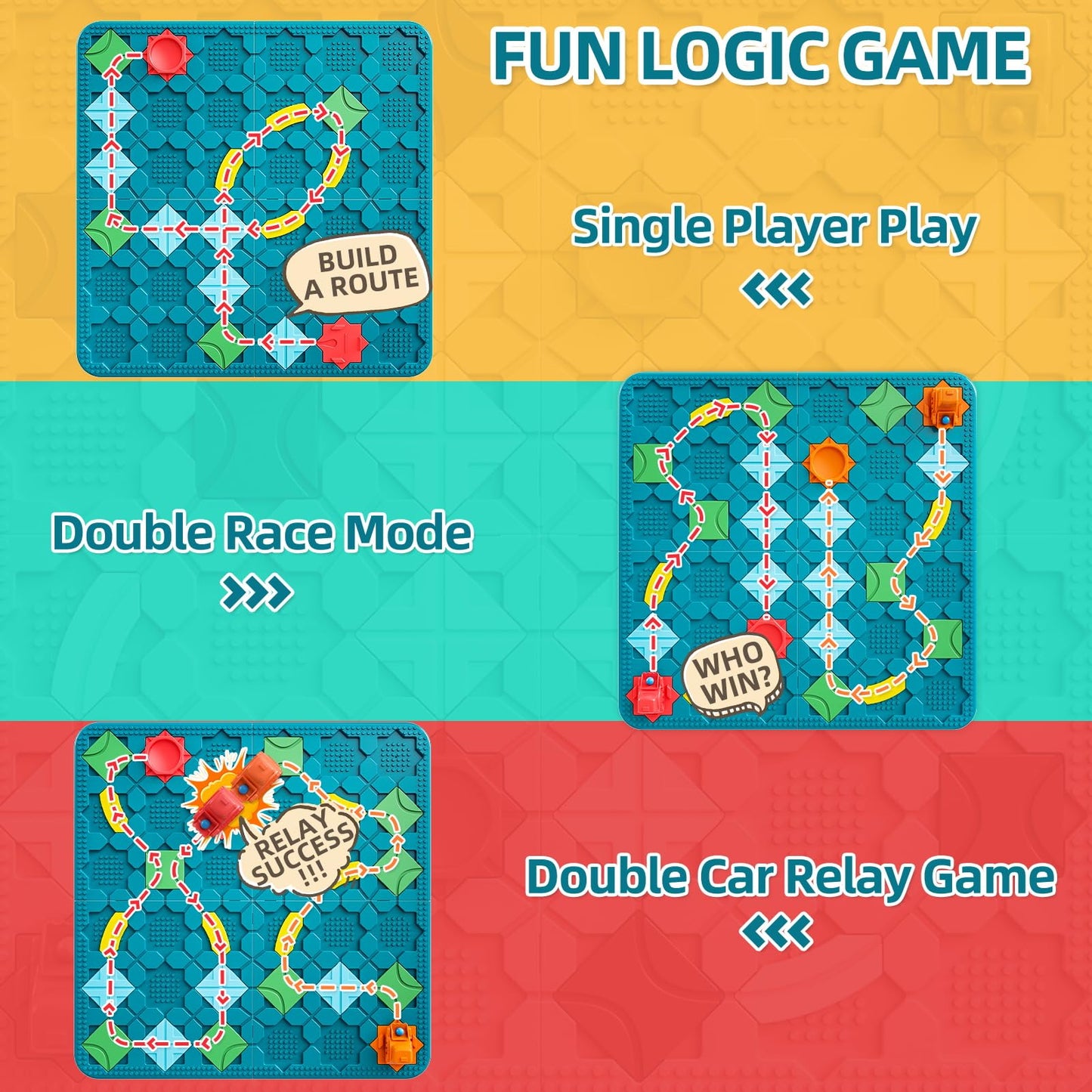 Kids Toys Stem Board Games - Large Size Logical Road Builder Educational Brain Teasers Puzzles Toys, Preschool Learning Montessori Big Board Maze Birthday Gifts Kids Boys Girls Age 4-8 Year Old