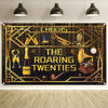 Roaring 20s Party Decorations Banner Roaring 1920s Banner Black and Gold Birthday Vintage Music Themed Speakeasy Decor Backdrop