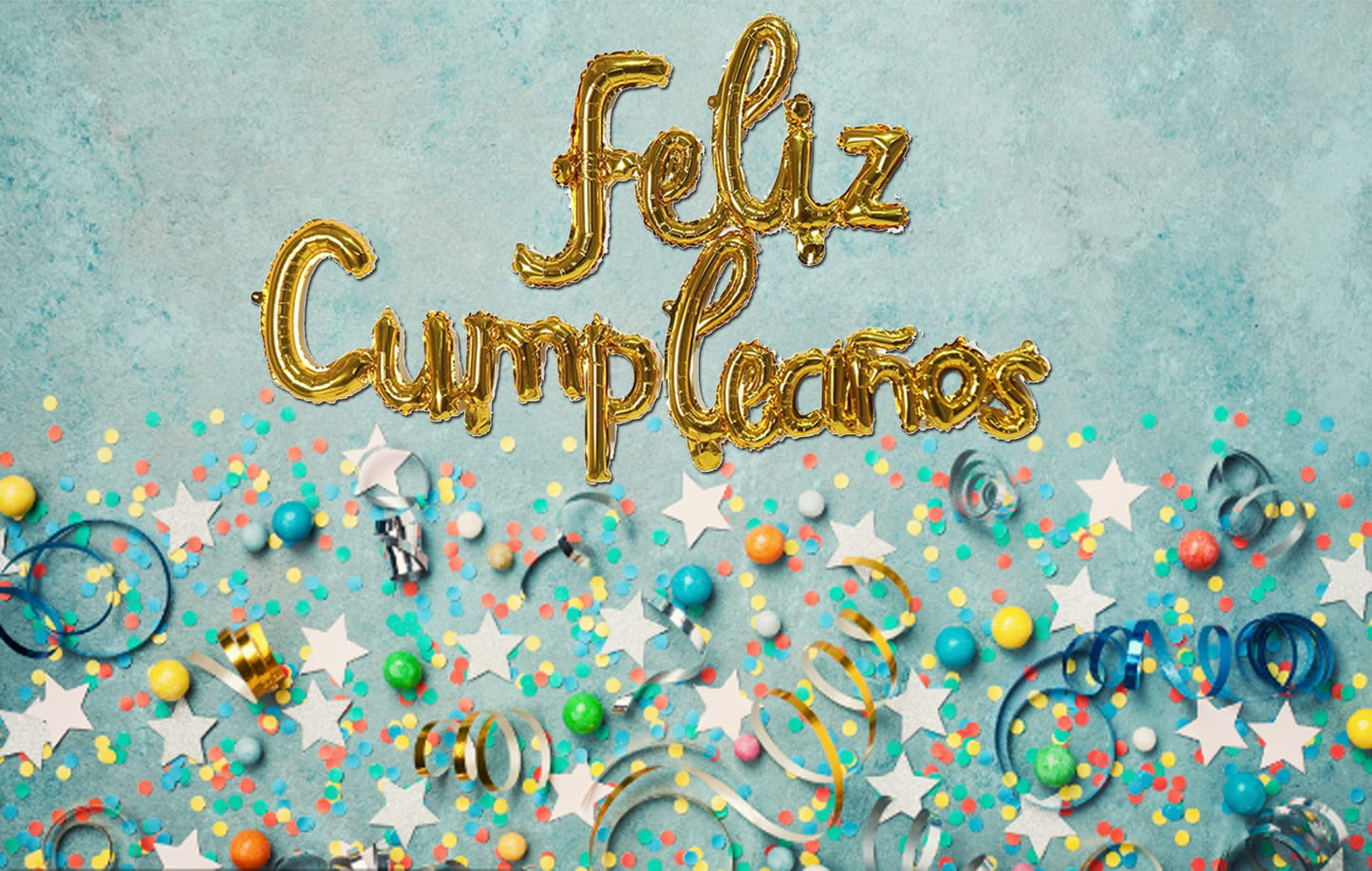 Feliz Cumpleanos Gold Small Letters Conjoined Balloons Feliz Cumpleanos Gold Balloon Happy Birthday Balloons Birthday Banner Dec