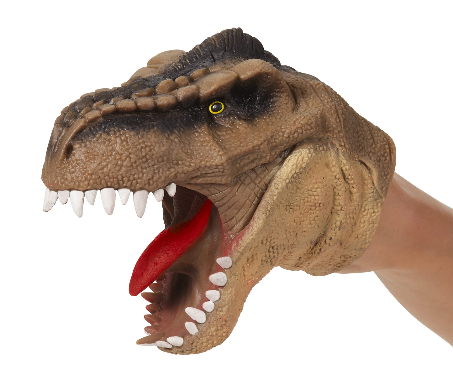 Warm Fuzzy Toys (1) Dinosaur Hand Puppets Realistic Latex Soft Animal Head Toys Set, Hand Puppet Toys Gift For Kids, Party Show