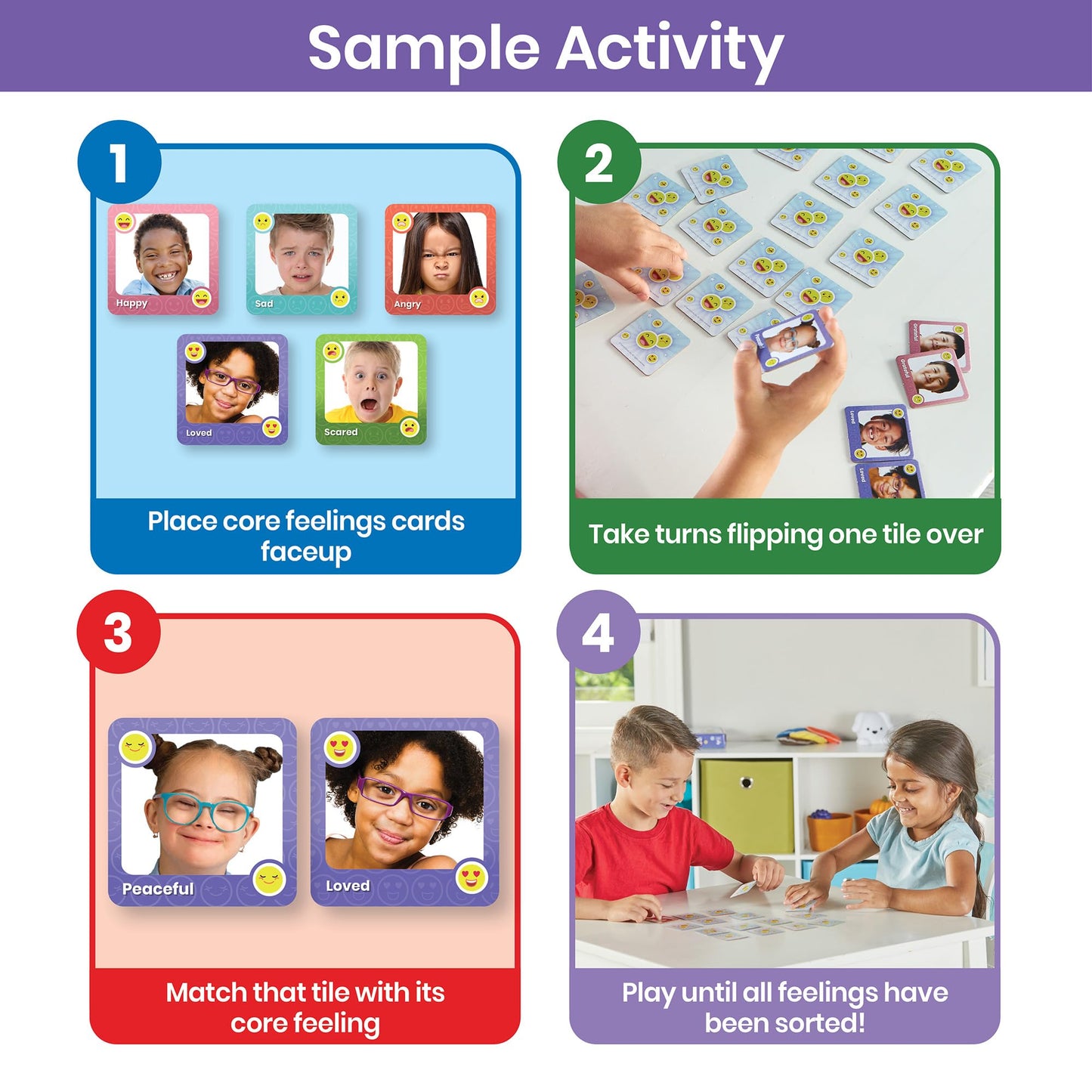 Hand2Mind Express Your Feelings Memory Match Game, Emotion Cards For Kids, Matching Card Game, Social Emotional Learning Activities, Play Therapy Games For Kids, Mindfulness For Kids, Calm Down Corner