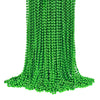 72 PCS Metallic Green Bead Necklaces, 33 Inch 7 mm Mardi Gras Beads Bulk Round Beaded Necklaces Costume Necklace for Mardi Gras