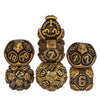 Iustidie Metal Dice Set D&D, 7-Die Dnd Dice Metal Gear Dice With Dice Gift Bag For Dnd Dungeons And Dragons Role Playing Games(A