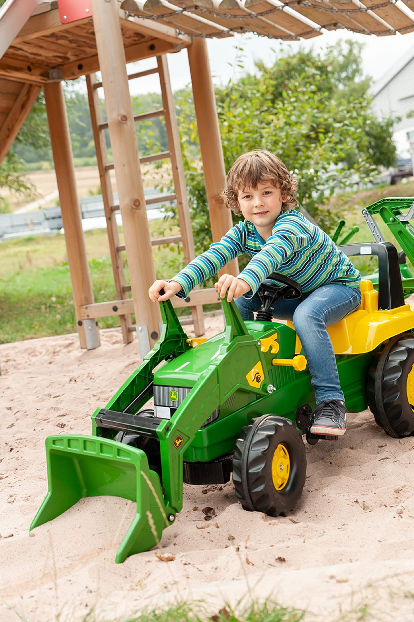 Rolly Toys John Deere Pedal Tractor With Working Loader And Backhoe Digger, Youth Ages 3+