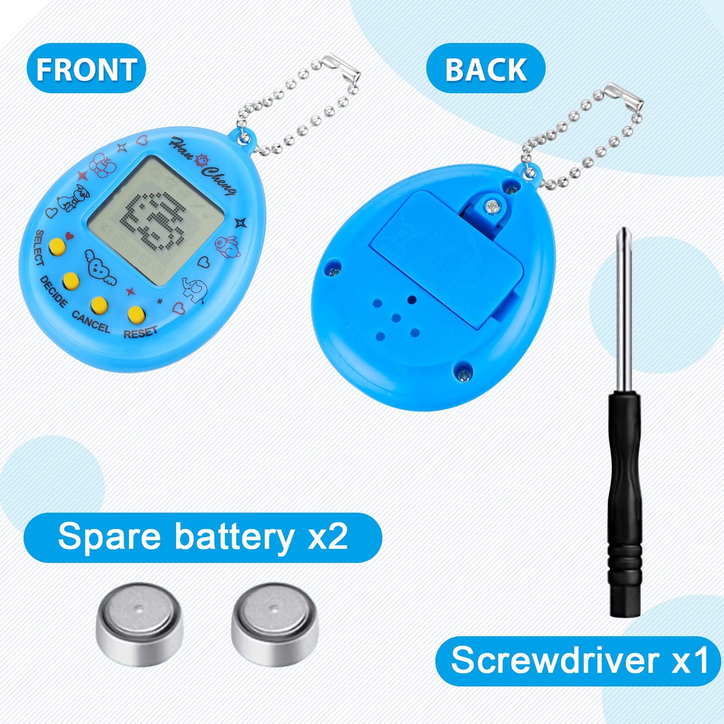 Jerify 36 Pieces Virtual Electronic Digital Pet Toys Retro Handheld Game Nostalgic 90S Toy With Key Chain For Boys Girls