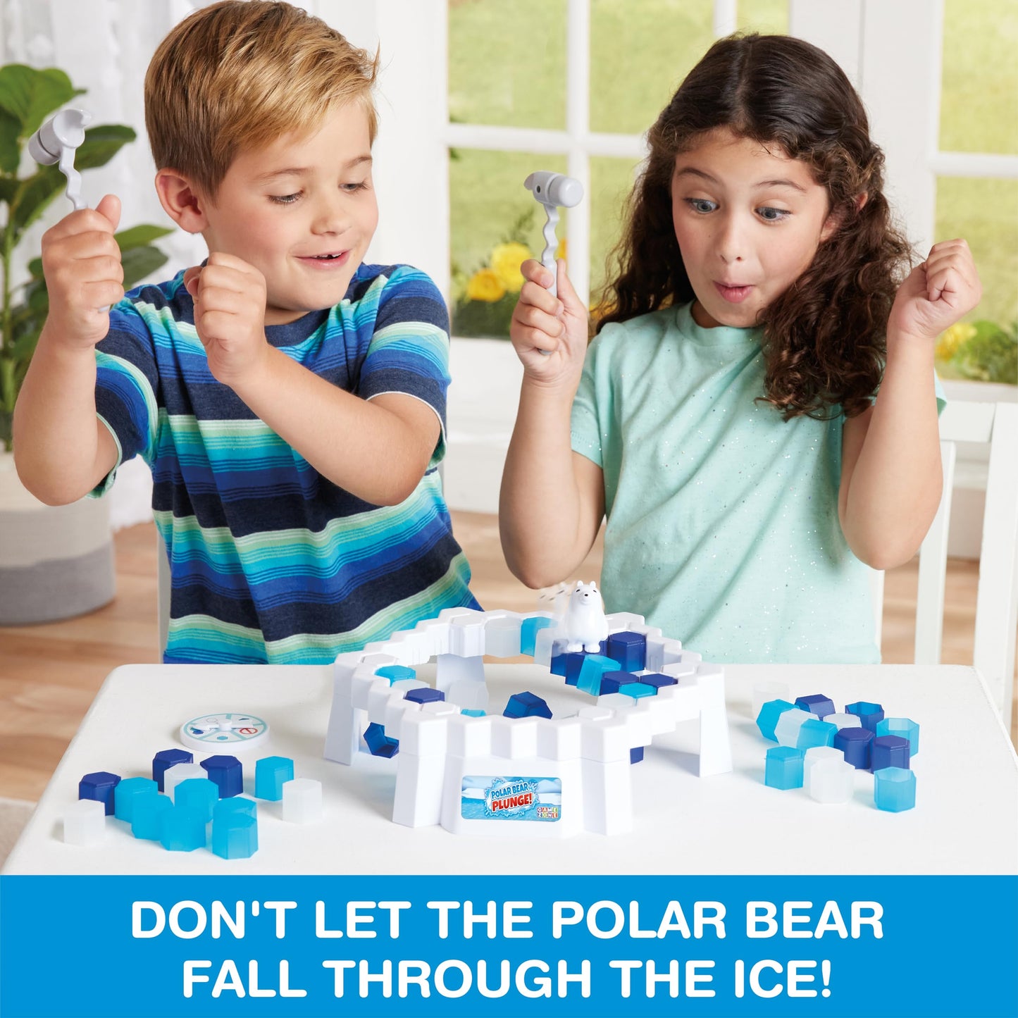 Game Zone Polar Bear Plunge Interactive Tabletop Game - Multiplayer Fun for Ages 4+ - Colorful Family Entertainment