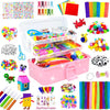 3000 Arts and Crafts Supplies for Kids Craft Kit All in 3 Layered Craft Box with Pipe Cleaners Crafts for Kids Age 4-6, 6-8, 8-1