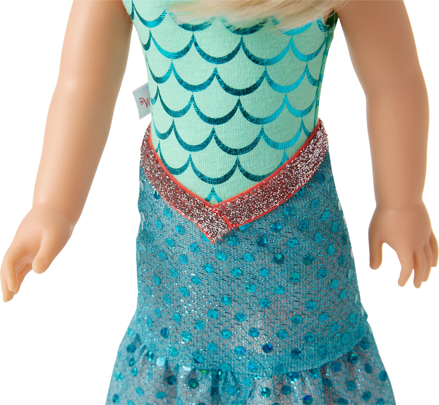 American Girl WellieWishers 14.5 Camille Doll - Blue Leotard, Mermaid Skirt, Headband & Boots, Ages 4+