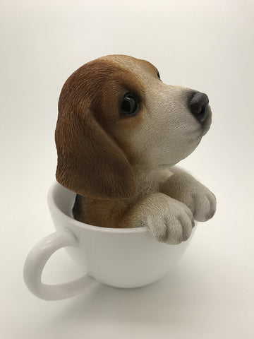 Pacific Giftware Adorable Teacup Pet Pals Puppy Collectible Figurine 5.75 Inches (Beagle)