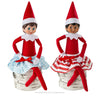 Elf on The Shelf Claus Couture Twirling in The Snow Skirts Novelty, Red/Blue/White