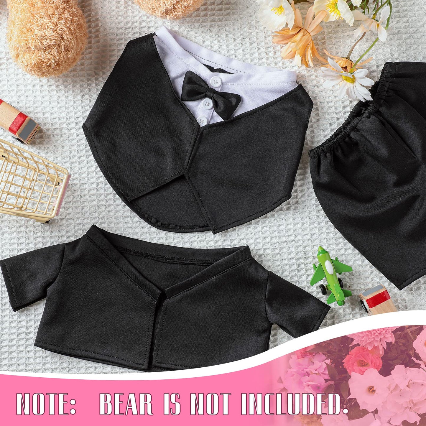 Set Of Tuxedo Outfit, Bear Clothes Suitable For 13-15 Inch, Bear Clothes, Stuffed Animal Clothes, Bear Accessories For Your Own