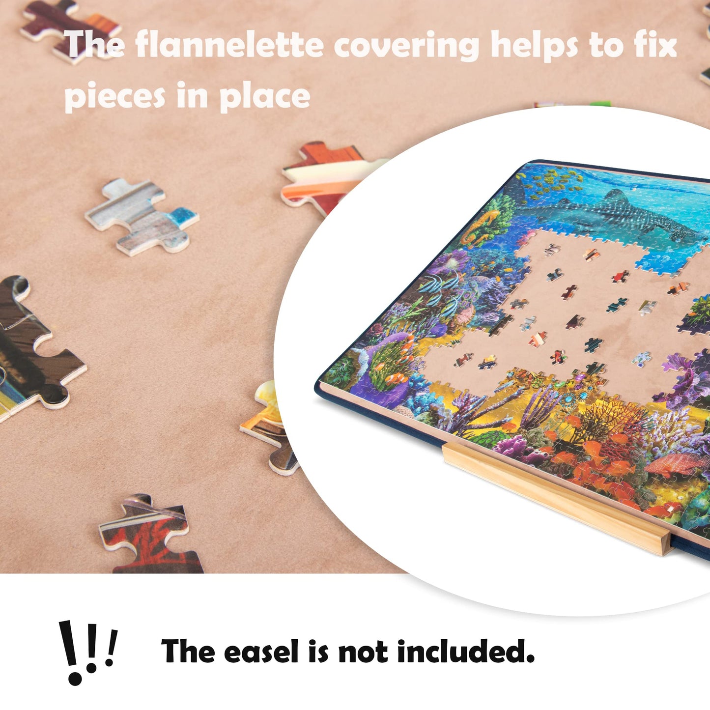 Becko Jigsaw Puzzle Board with Covers Portable Puzzle Mat for Puzzle Storage Puzzle Saver, Non-Slip Surface, Up to 1000 Pieces (