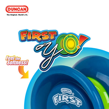 Duncan Toys First Yo! - Best Beginner Yo-Yo for Kids, Responsive Yo Yo, YoYo Toy - Red/Yellow