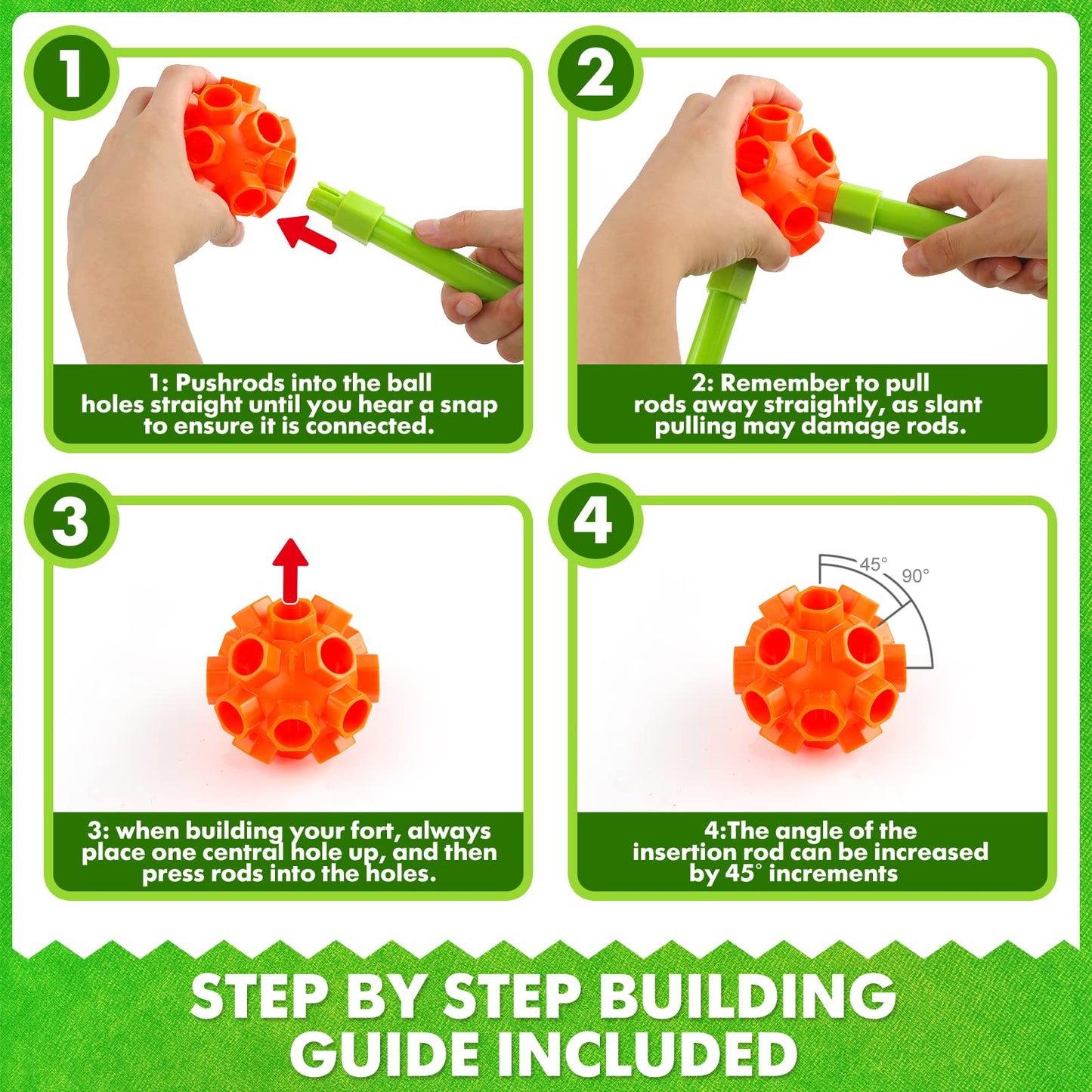 Fort Building Kit For Kids 4,5,6,7,8+Year Old Boys & Girls, 140 Pcs, Creative Stem Building Toys For Diy Castles, Tunnels, Play Tent, Ideal Gift For Aged 5-8