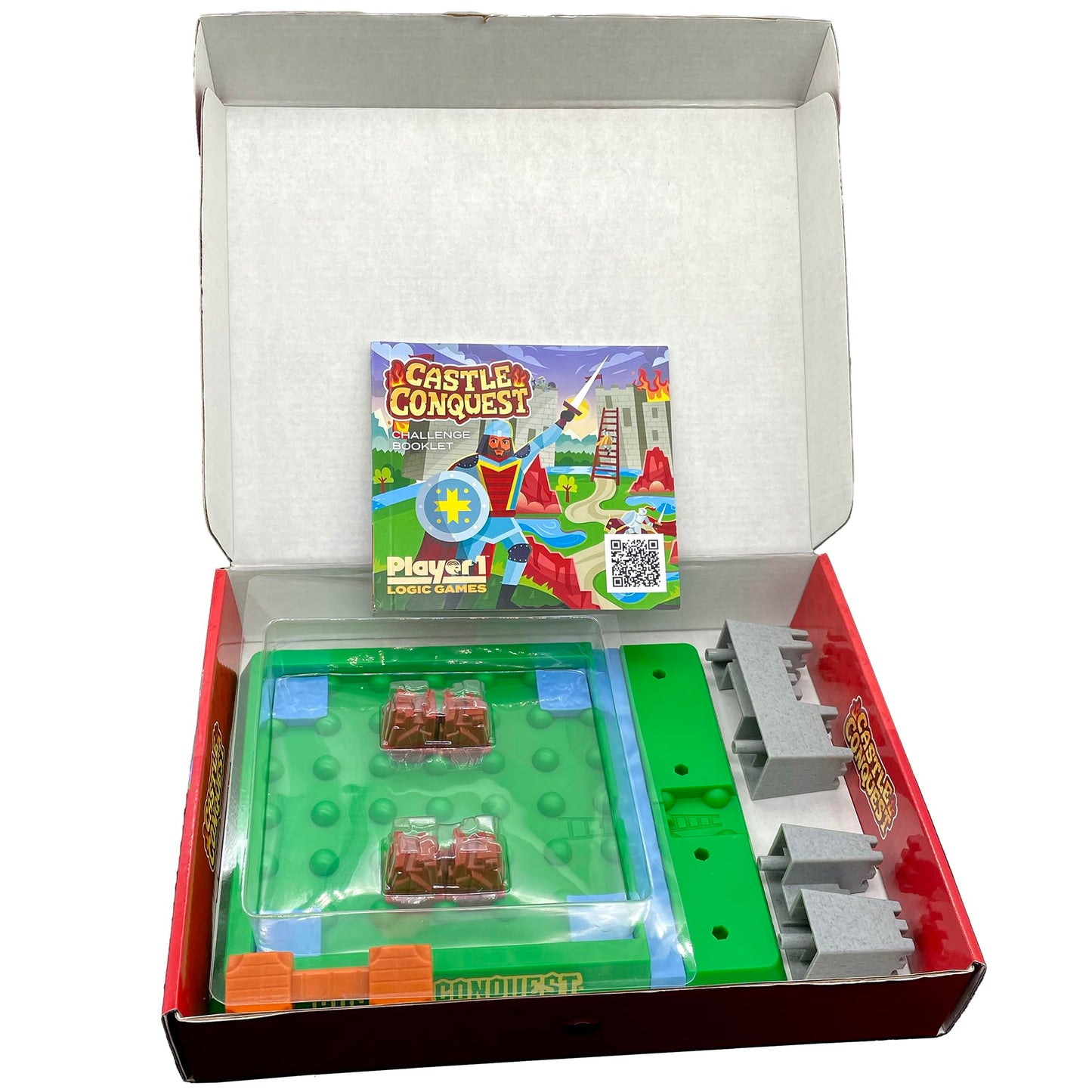 Player 1: Castle Conquest - Single Player Logic Game, 50 Challenges & Puzzles, Difficulty Levels Range From Easy To Difficult, Project Genius, Ages 8+
