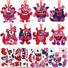 64 Sets Valentines Day Crafts Kits for Kids, Valentines Day DIY Monster Cards for Kids, Valentines Paper Craft Hanging Ornamen