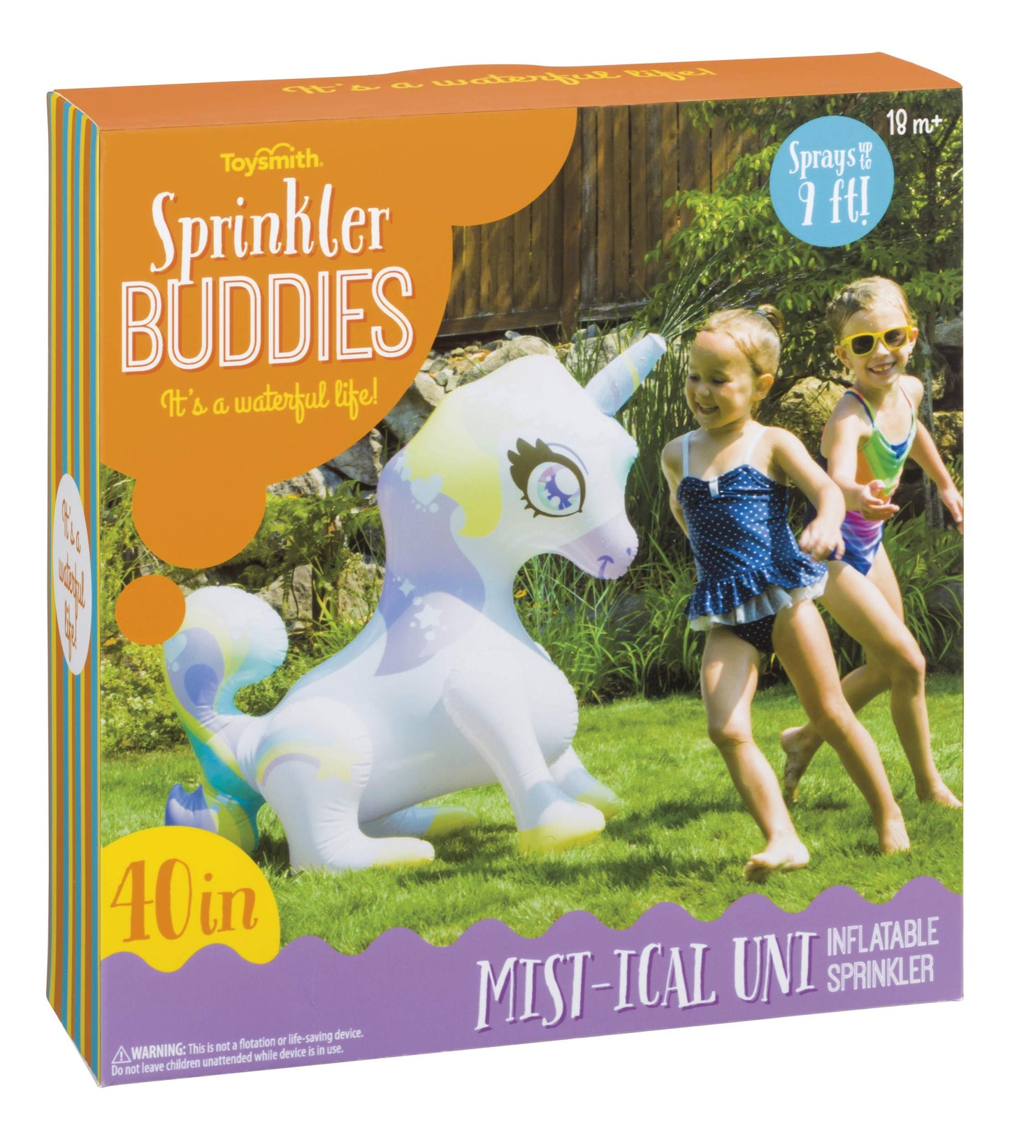 Toysmith Sprinkler Buddies Mist-Ical Unicorn Inflatable Outdoor Sprinkler