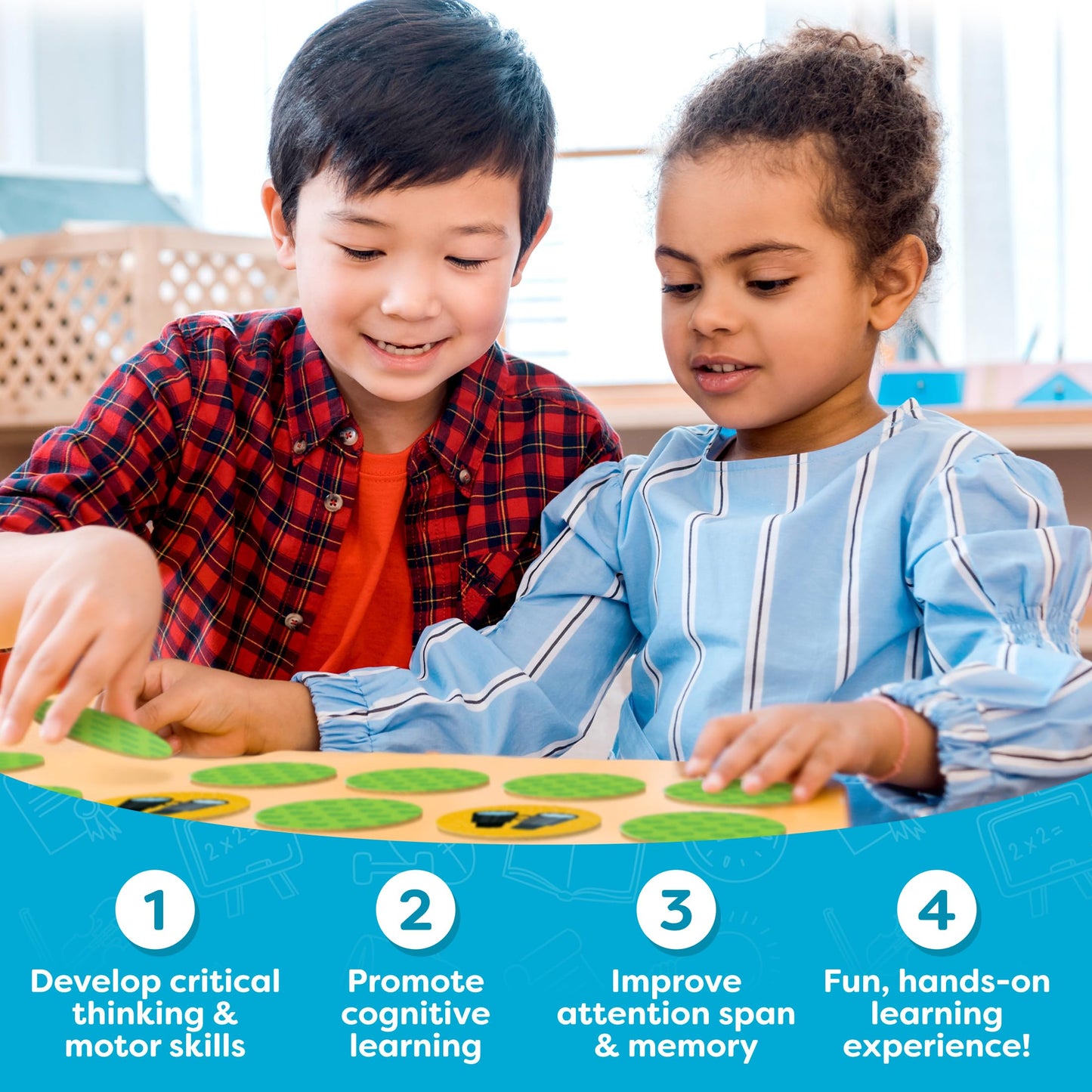 Matching Game - Memory Games For Kids Ages 4-8 - Memory Matching Games For Toddlers 3-5 - Kids Camping Toys - Preschool Board Game - Preschool Learning Activities - Easter Toys For Toddlers Gifts