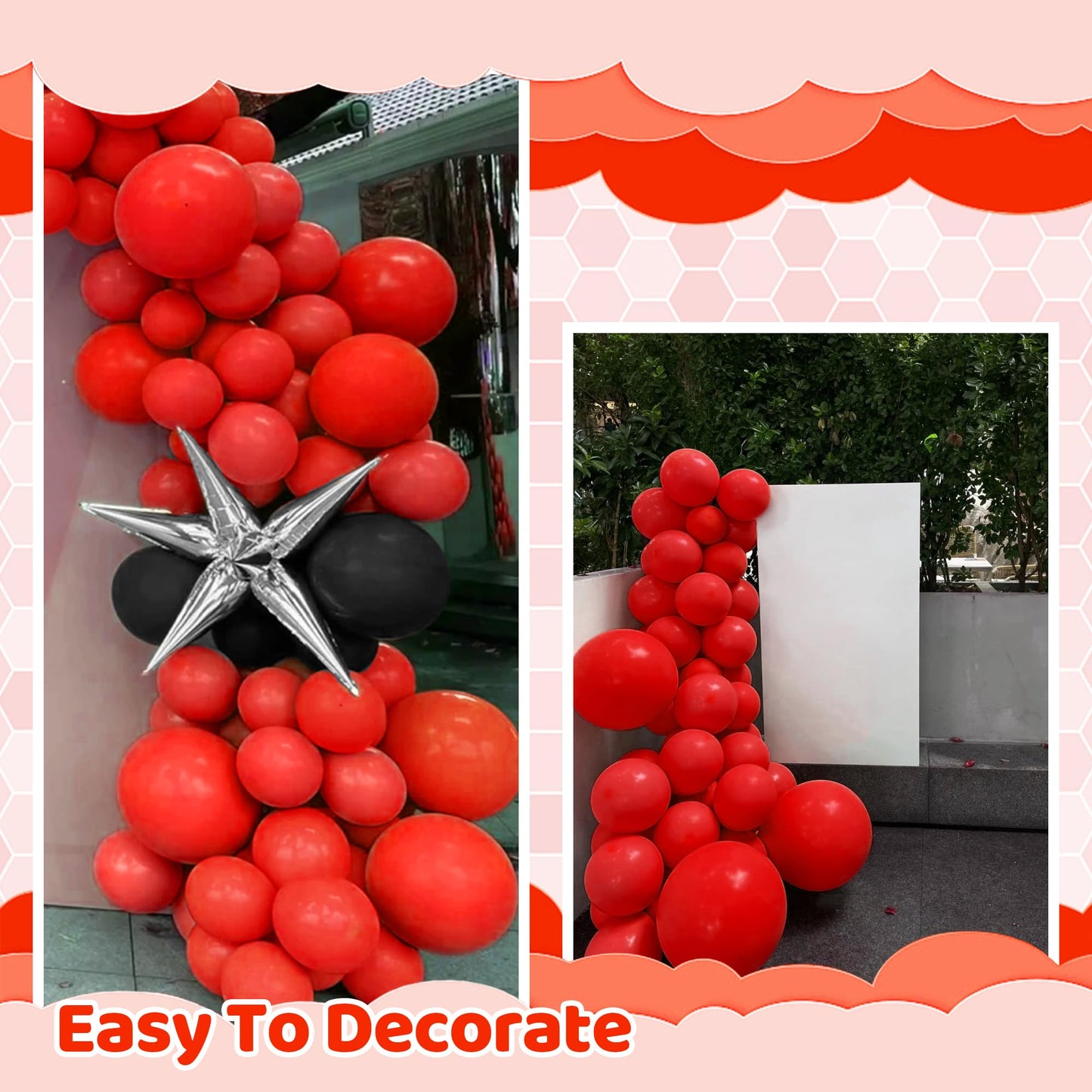 200 Pieces Red Balloons Red Balloon Arch Kit Red Balloon Garland Kit Red Latex Balloons Red Birthday Decorations For Valentine R