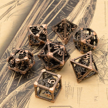 HNCCESG D&D Dice, Dungeons and Dragons Metal Dice Set of 7PC,DND Dice Role Playing D and D Starter Dice for RPG MTG Table Board