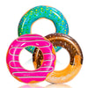 Joyin Donut Pool Float With Glitters 32.5” (3 Pack), Funny Tube Toys For Swimming Pool Party And Donut Party Supplies