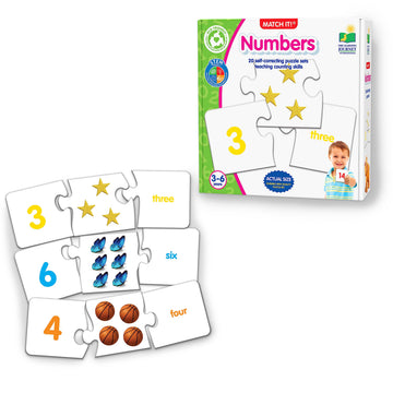 The Learning Journey Match It! Numbers Puzzles - Self-Correcting, Cardboard, Multicolor, Model 116432