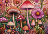 Buhah Mushroom Flower Garden Puzzles For Adults 1000 Pieces Nature Pretty Plant Floral Art Jigsaw Puzzles Impossible Challenging