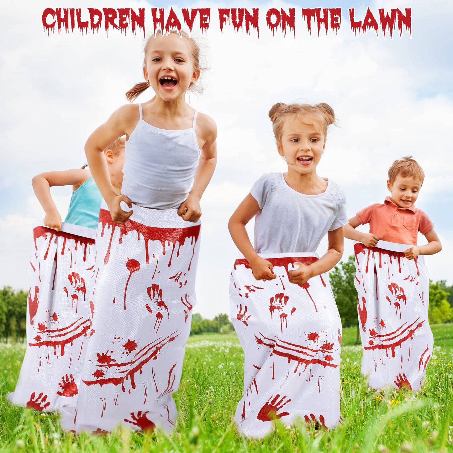 12 Pack Halloween Potato Sack Race Bags Kids Halloween Outdoor Games for Adults and Family 40 x 20 Inches Relay Race Games Party