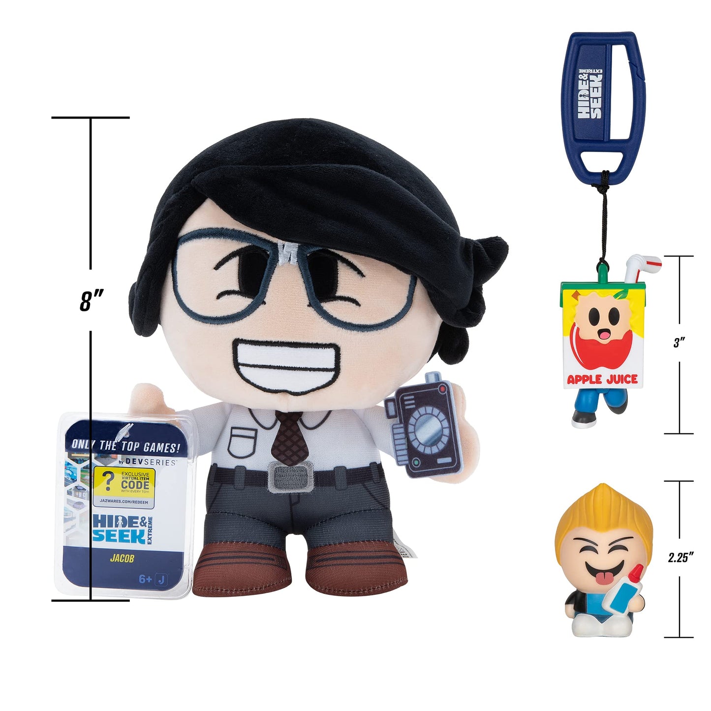 DevSeries Hide and Seek Extreme Collector Bundle - Three limited availability Virtual Item Codes with Plush Squooshems and Hanger