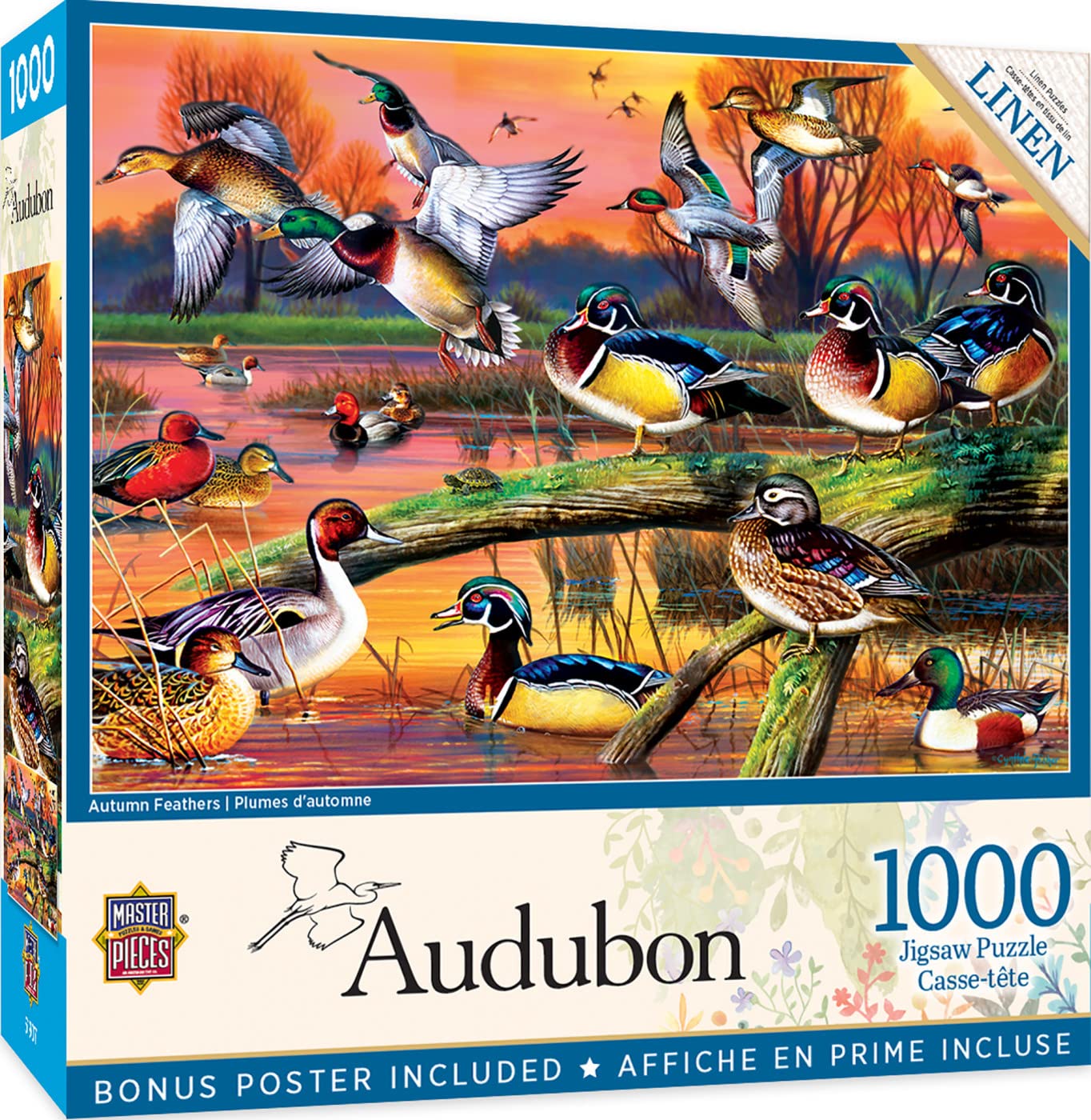 MasterPieces 1000 Piece Jigsaw Puzzle for Adults, Family, Or Youth - Autumn Feathers - 19.25x26.75