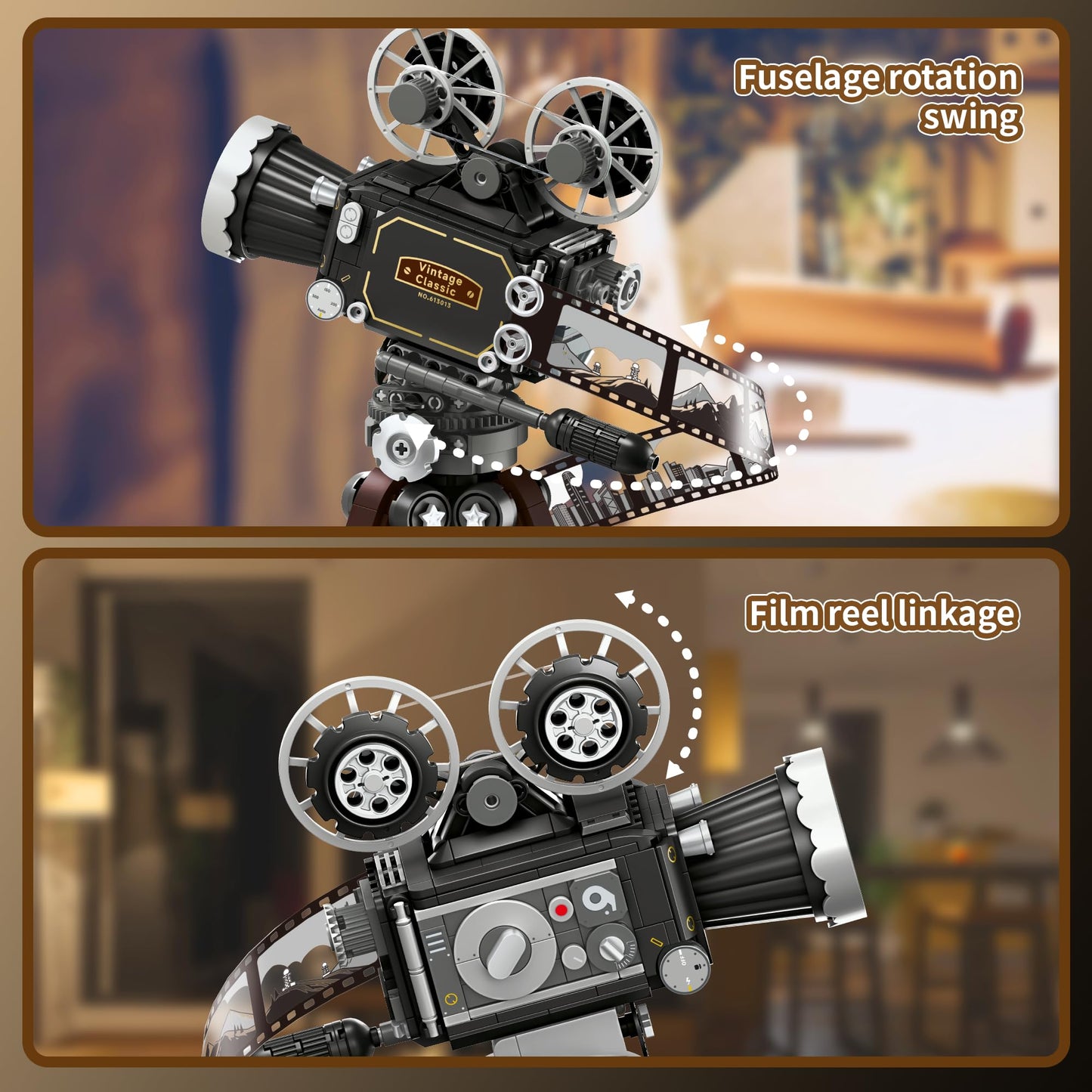 Akwme 3 In 1 Retro Camera Building Set For Adults,Ideas Movie Art Camera Collectible Display Mode, Multiplane Camera Building To