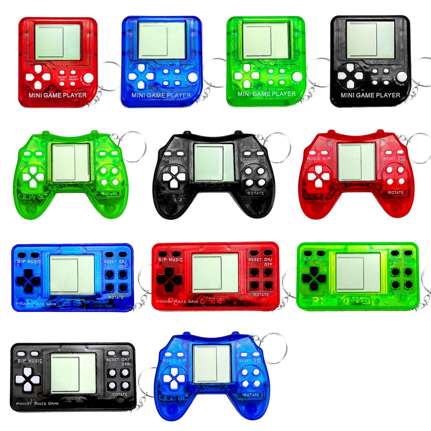 Video Game Party Favors, Video Game Keychain, Birthday Gaming Party Gifts, Mini Game Console For Kids Classroom Prizes, Goodies