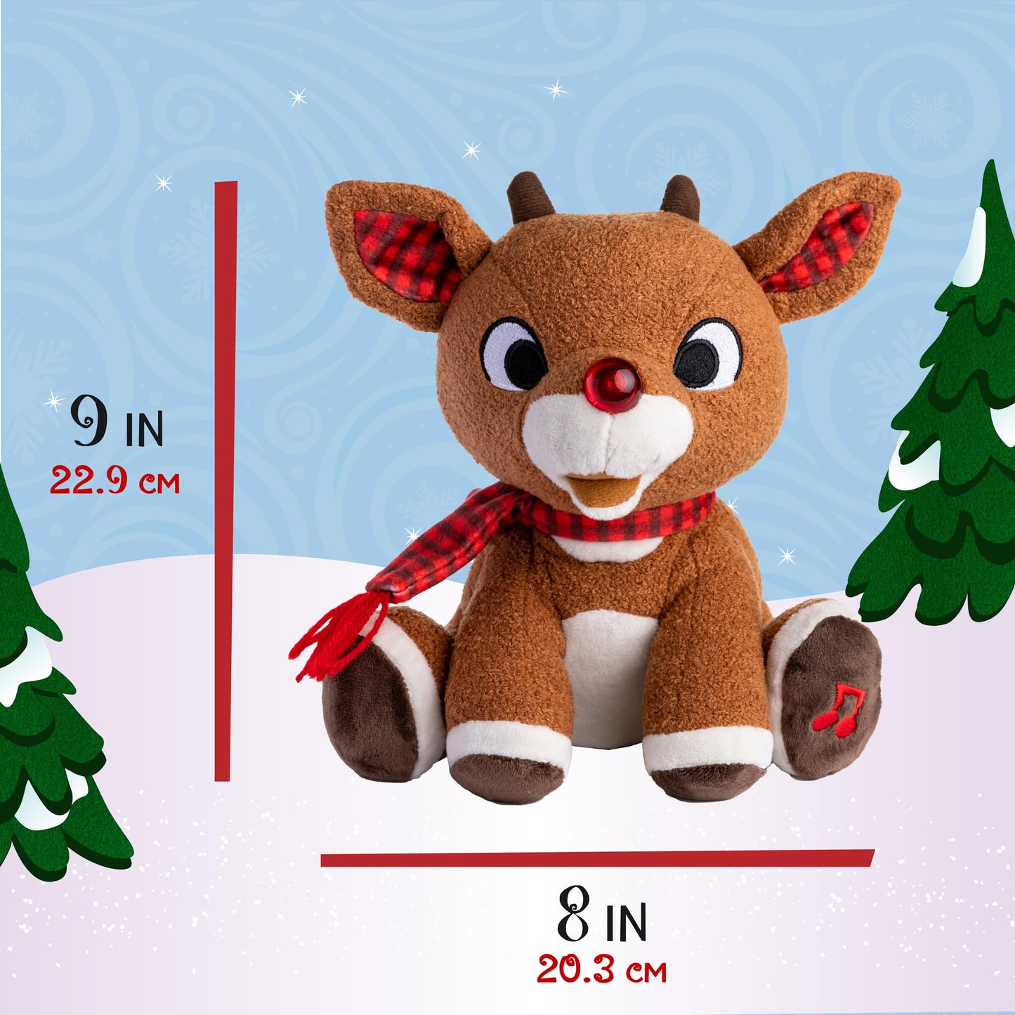 Rudolph The Red - Nosed Reindeer - Stuffed Animal Plush Toy With Music & Lights