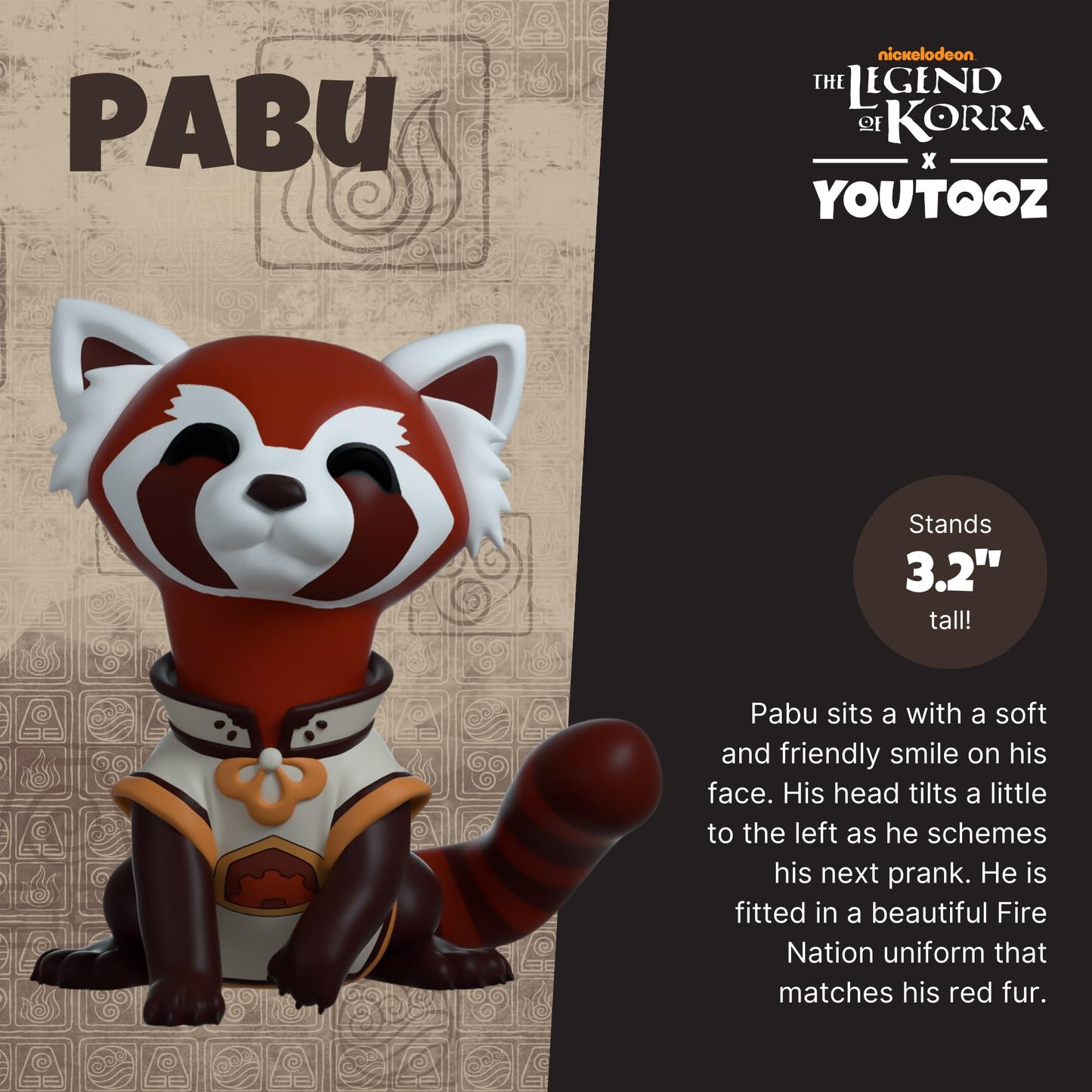 Youtooz Legend Of Korra Pabu Vinyl Figure, 3.2'' Inch Collectible Pabu The Fire Ferret From Avatar Legend Of Korra By Youtooz Le