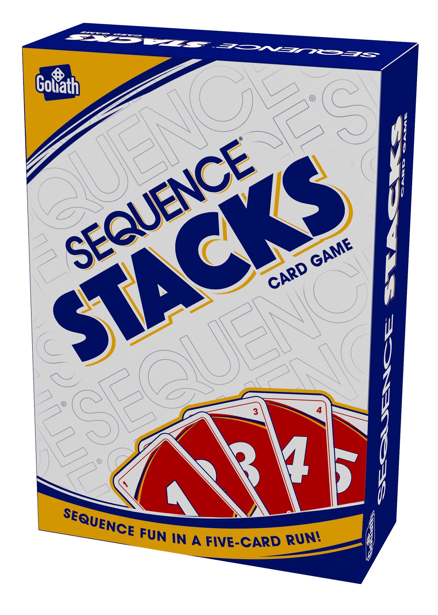 Goliath Sequence Stacks Card Game - Sequence Fun In A Five-Card Run, White