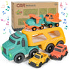 Ismetacu Car Carrier Toy Truck Light&Sound, Truck & Car Toys For Toddlers 1-3,2-4,3-5 Years Old Boys Girls,Christmas Birthday Gi