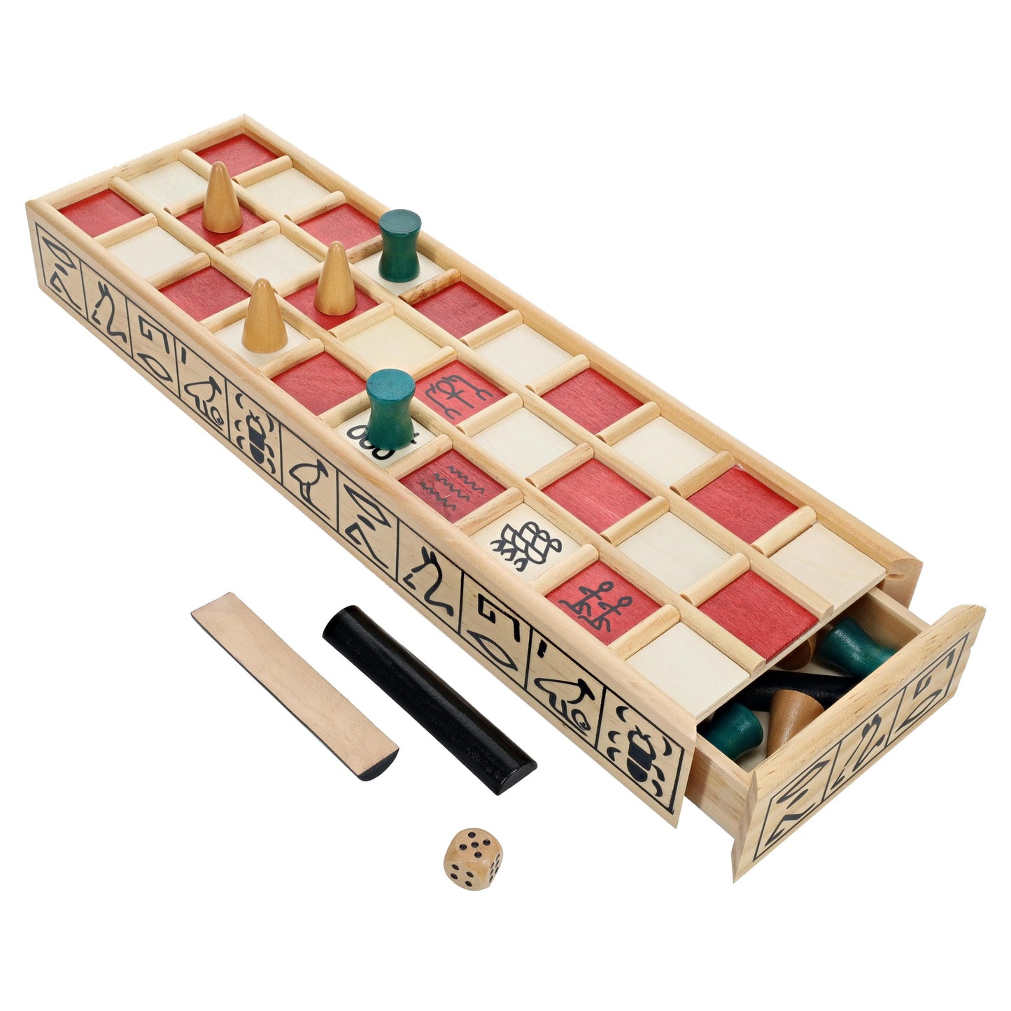 We Games Senet Egyptian Board Game – Handcrafted Solid Wood Senet Set For Historical Education, Cultural Appreciation & Strategy – Ancient Game For Family & Friends