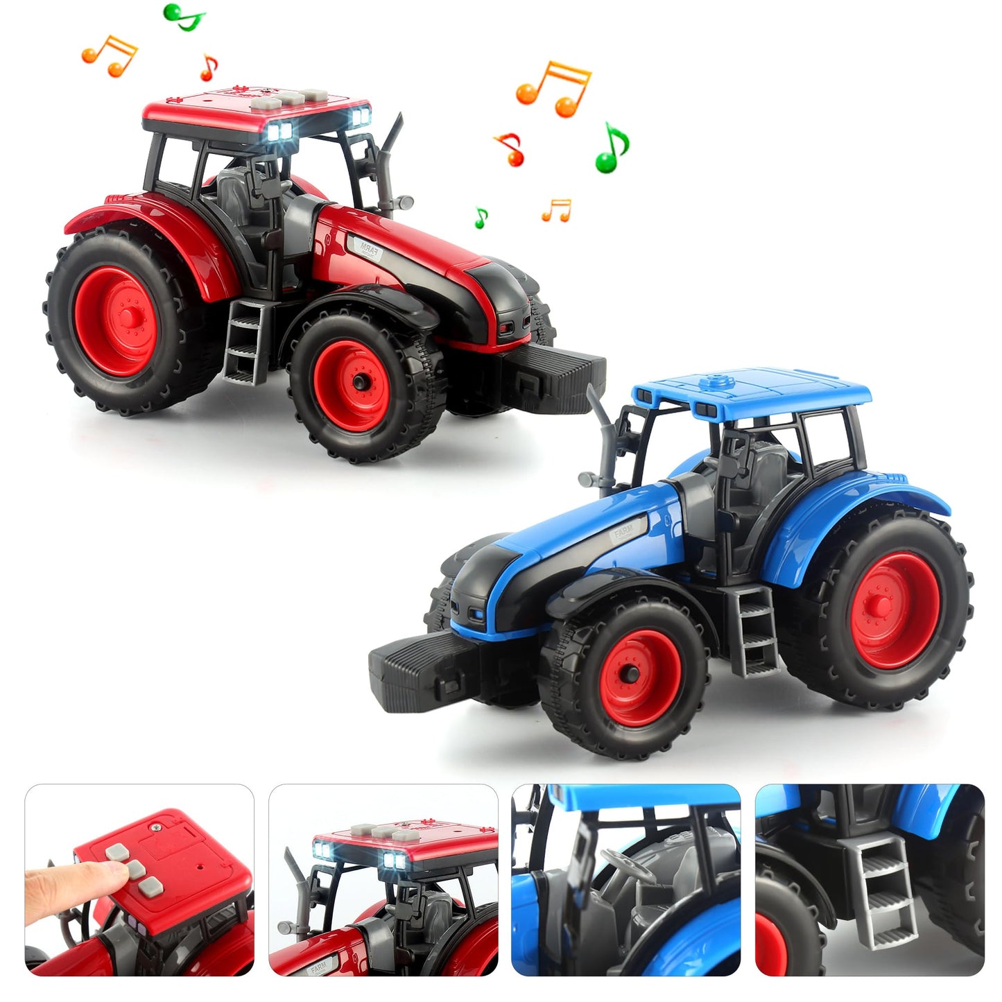 Dwi Dowellin Large Flatbed Semi Truck Toy for Kids,Includes Farm Vehicles,Car Toy Birthday Gift for 2 3 4 5 Years Old Boys and G