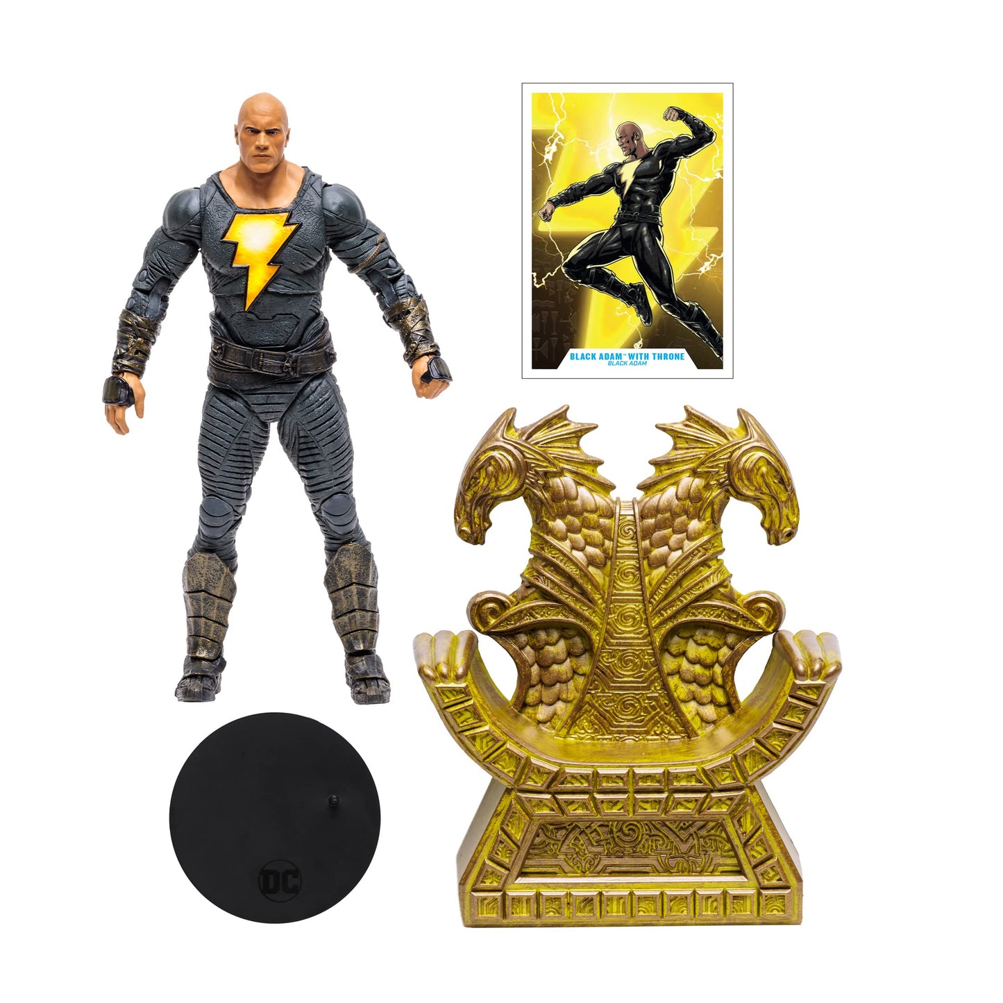 Mcfarlane - Dc Black Adam Movie 7 Figures - Black Adam Variant With Throne