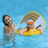 Free Swimming Baby Inflatable Baby Pool Float Ring Size Improved Bumble Bee Toddler Swim Trainer with Canopy for Age of 3-36 Months (Yellow Large)