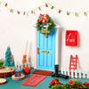 20 Pcs Christmas Elf Girl Fairy Doors Decorations Door Enchanted Fairy Doors Tiny Outdoor Xmas Decor Wooden Tiny Miniature For Child Xmas Accessories Fairy Tale (Blue Door)