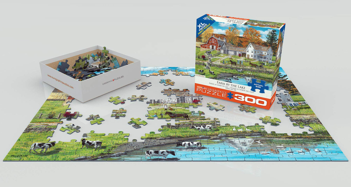 Farm By Lake Family Puzzle 300Pc