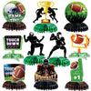 10 Pcs Football Party Decorations Football Honeycomb Centerpieces Double-Sided Football Table Centerpiece For Football Birthday Party Sports Tailgate Game Party Decorations Supplies Favors