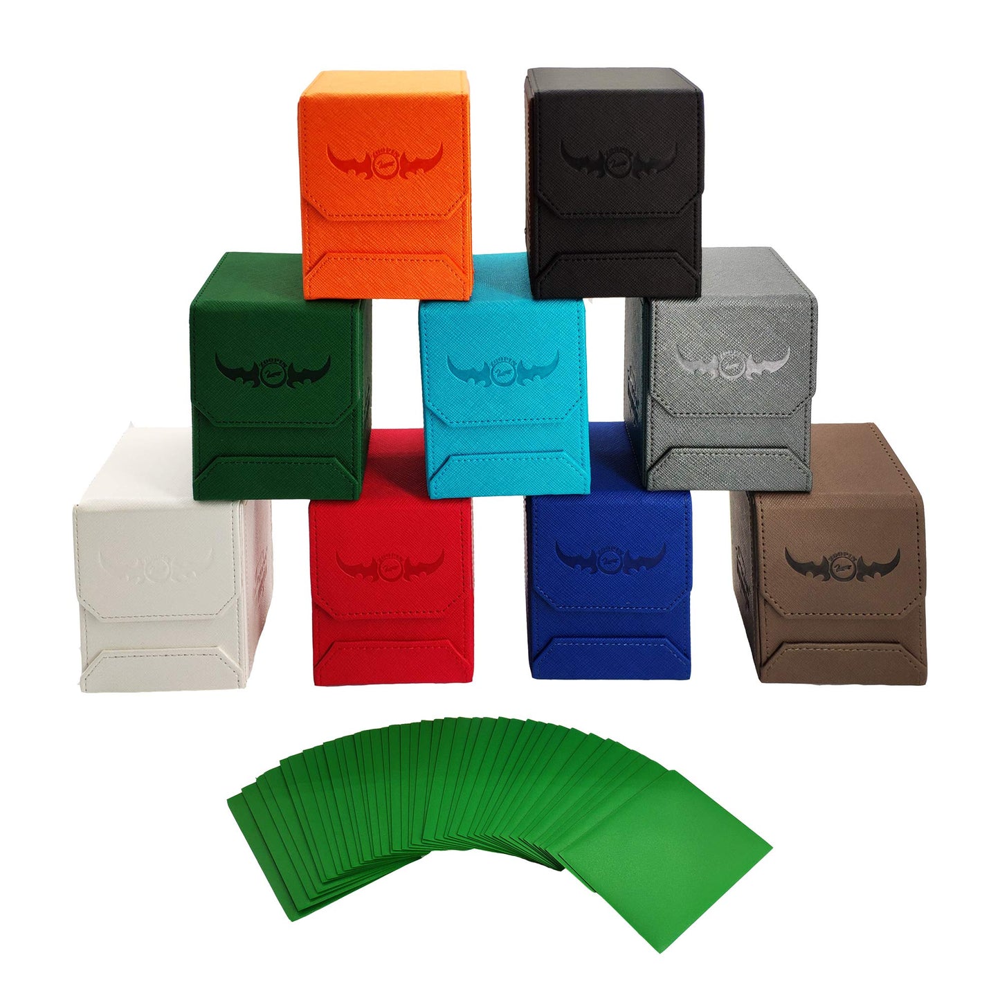 Zoopin Leather Deck Box-Metallic Gray For Collectible Cards-Mtg,Yugioh,Pokeman,Tes Legacy,Munchkins Ccg Decks And Also Small Tok