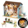 DIY Miniature House Kit DIY Dollhouse Kit for mature-themeds to Build Mini House Kit with LED Mayberry Street Miniatures Ideal Gifts for Birthday Valentine Christmas(Forest Times)