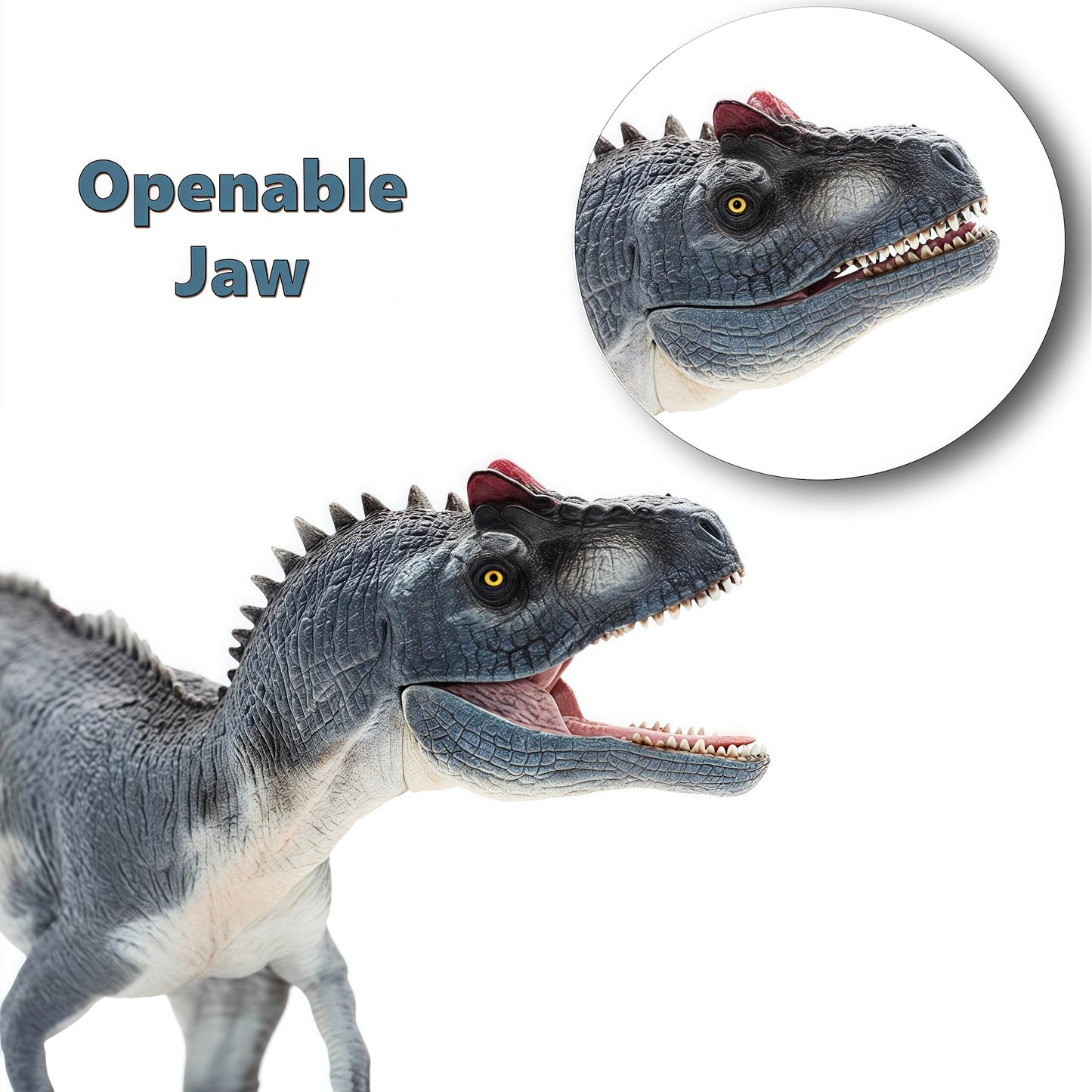 Gemini&Genius Allosaurus Dinosaur Toy For Kids, Allosaurus Toy Figure With Moveable Jaw, Realistic And Solid Dinosaur Toys Gift